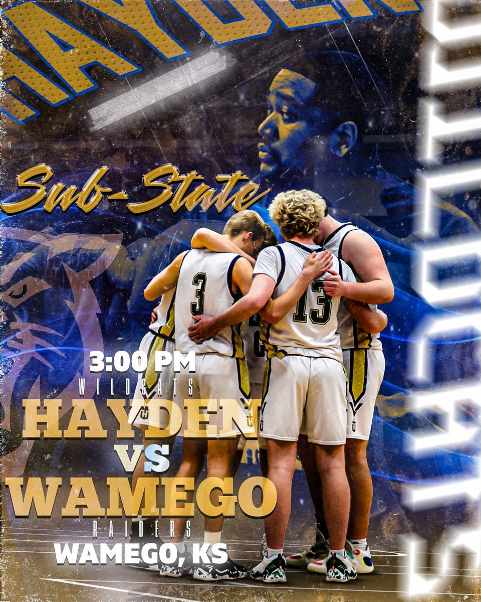 Hayden's basketball team had a fantastic first year under new head coach Dwayne Paul, who recruited student Dylan Foster to help with the team's social media presence. Here's a graphic Foster made during the team's postseason run.