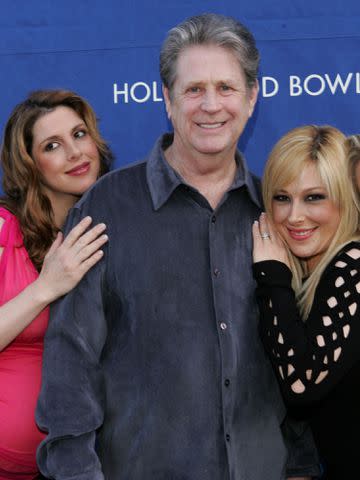 <p>Mathew Imaging/FilmMagic</p> Wendy Wilson, Brian Wilson and Carnie Wilson backstage at The Hollywood Bowl Fifth Annual Hall Of Fame Concert.