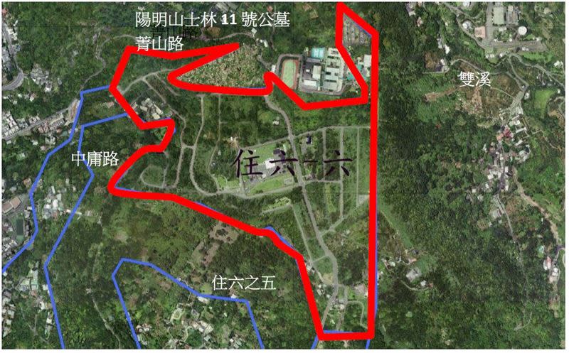 在陽明山藏著一塊商機上看1千1百多億元的「士林區住六之六自辦市地重劃區」。（圖／翻攝自台北市政府地政局土地開發總隊）