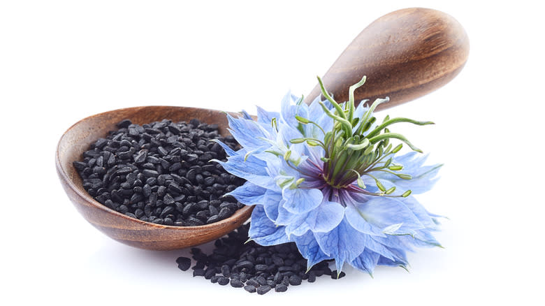 nigella seeds and flower