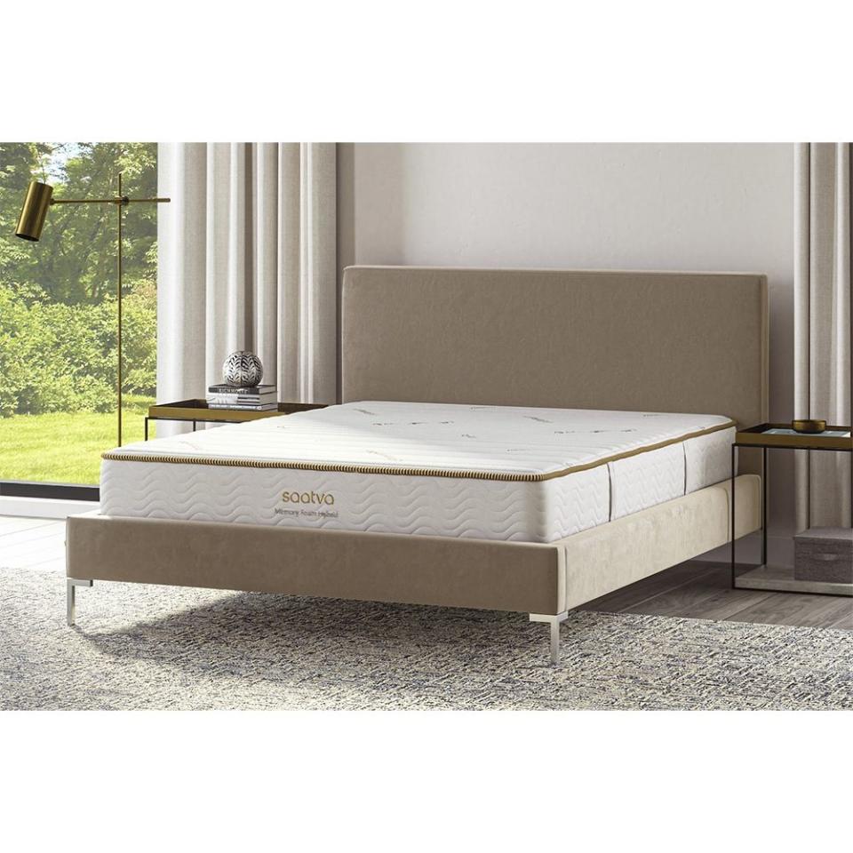 <p><a href="https://go.redirectingat.com?id=74968X1596630&url=https%3A%2F%2Fwww.saatva.com%2Fmattresses%2Fmemory-foam-hybrid%3Fcoupon%3Dfrifvwdywrnmluog&sref=https%3A%2F%2Fwww.bestproducts.com%2Fhome%2Fg43906246%2Fsaatva-memorial-day-sale-may-2023%2F" rel="nofollow noopener" target="_blank" data-ylk="slk:Shop Now;elm:context_link;itc:0;sec:content-canvas" class="link ">Shop Now</a></p><p>Memory Foam Hybrid Queen Mattress</p><p>$1436.00</p><p>saatva.com</p>