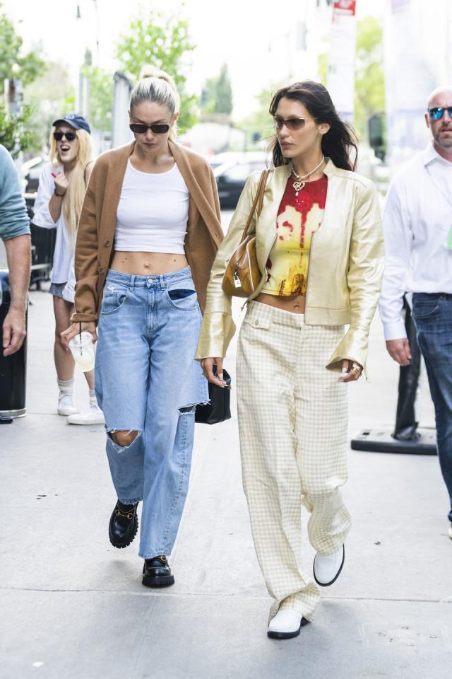 Bella Hadid's Off-Duty Model Outfit Includes a Tie-Dye T-Shirt and