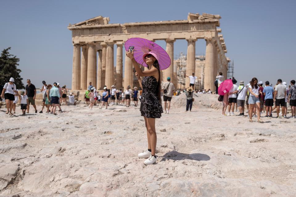 The Acropolis in Athens has been forced to close early due to the extreme heat (Copyright 2023 The Associated Press. All rights reserved)