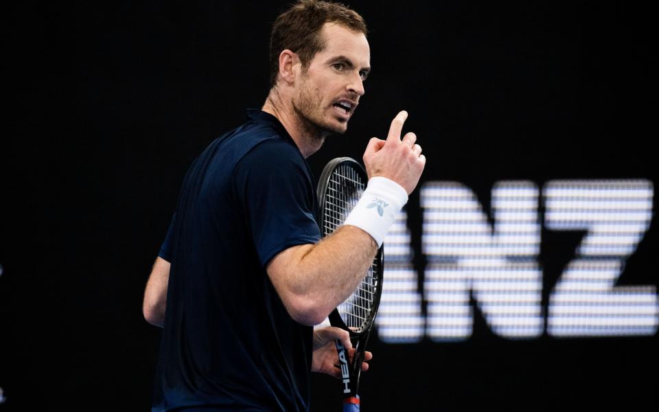 Andy Murray of Great Britain reacts during his quarter final match against David Goffin of Belgium on Day 4 - Shutterstock