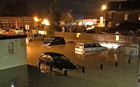  flooding in Lancaster, Lancashire - Credit: Rory__Cook/Twitter/PA