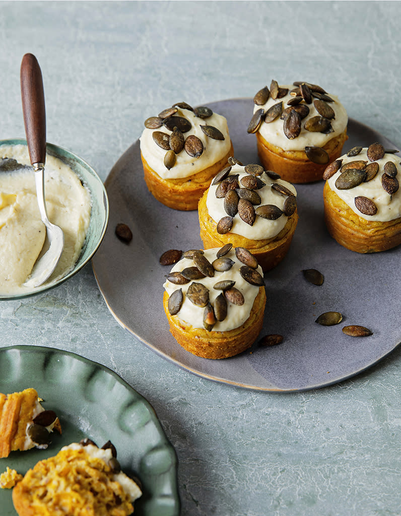 Petits gâteaux moelleux à la courge et à la crème de beaufort AOP