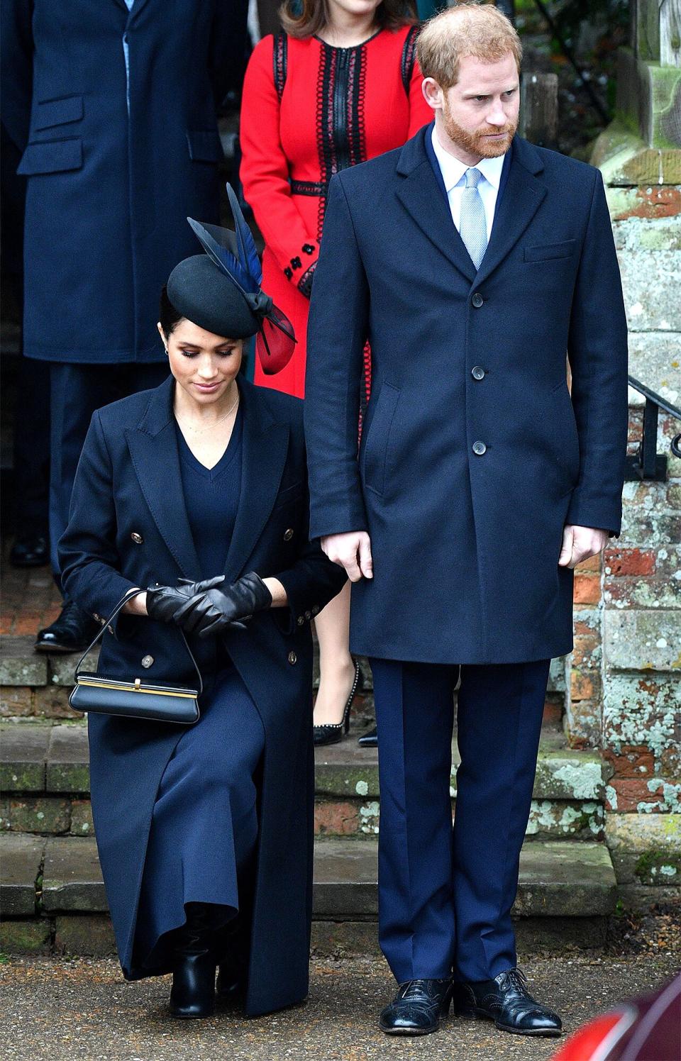 The Duchess of Sussex showed off her <a href="https://people.com/royals/meghan-markle-curtsy-queen-elizabeth-christmas/" rel="nofollow noopener" target="_blank" data-ylk="slk:perfected cursty;elm:context_link;itc:0;sec:content-canvas" class="link ">perfected cursty</a> the following year at Christmas.