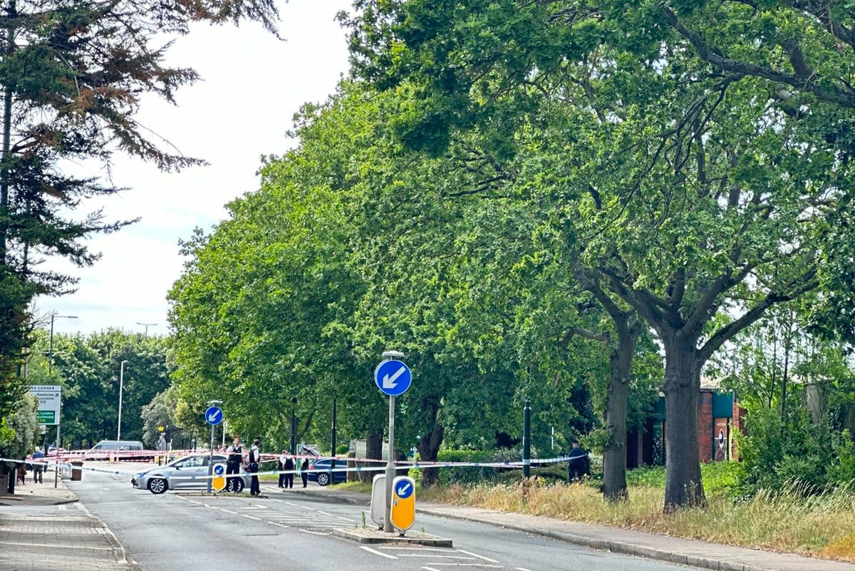 The crime scene in Feltham, west London  (Annie Oluwawo)