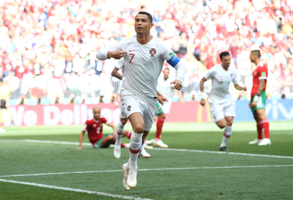 Cristiano Ronaldo scored after four minutes to become the leading European international goal-scorer of all time as Portugal beat Morocco.