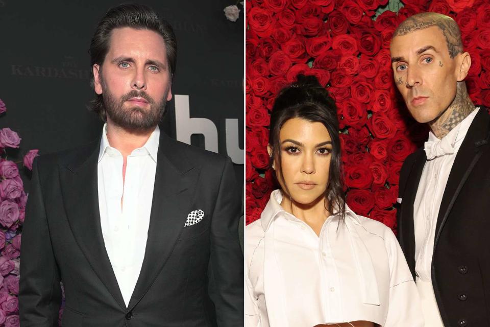 <p>Getty</p> Scott Disick shared a picture of his son Reign, whom he shares with ex Kourtney Kardashian, shortly after she welcomed a baby boy with husband Travis Barker.