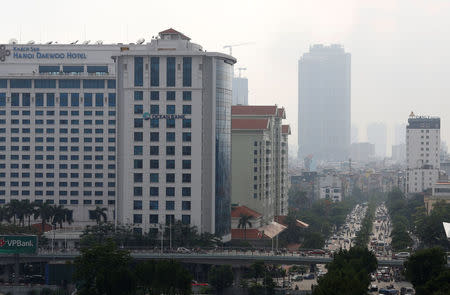 An aerial view from a high building is seen in Hanoi, Vietnam June 27, 2018. Picture taken June 27, 2018. REUTERS/Kham