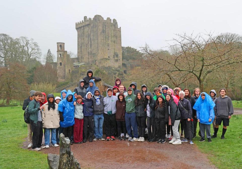 Students visit Blarney Castle in Ireland.