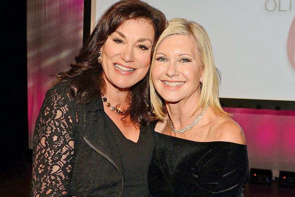 LAS VEGAS, NV - JANUARY 23: Amy Sky and Olivia Newton-John attend Nevada Ballet Theater's 32nd Annual Black &amp;amp; White Ball honoring Olivia Newton-John at Wynn Las Vegas on January 23, 2016 in Las Vegas, Nevada. (Photo by Denise Truscello/WireImage)