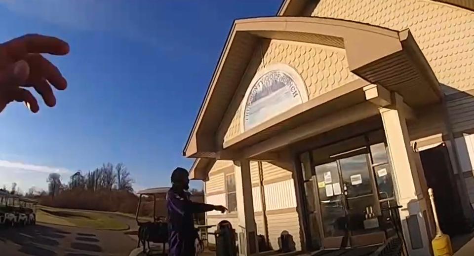 Body camera footage shows a Springdale police officer responding to a dog attack.