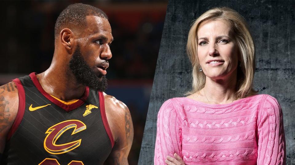 LeBron James and Laura Ingraham. (Yahoo Magazine)