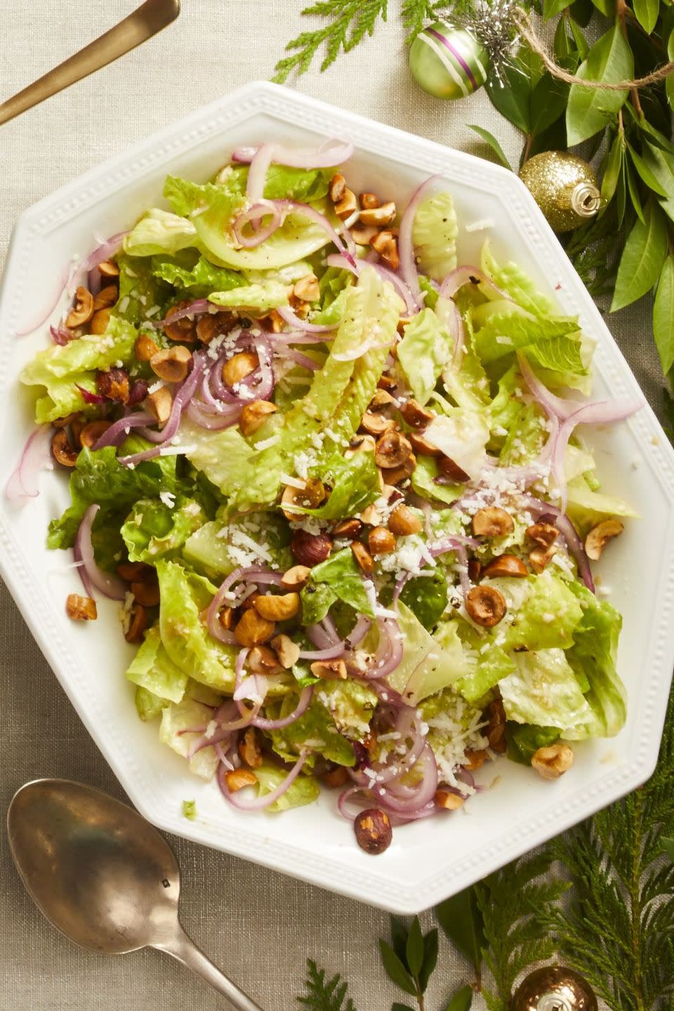 Romaine Salad with Lemon Pecorino Vinaigrette