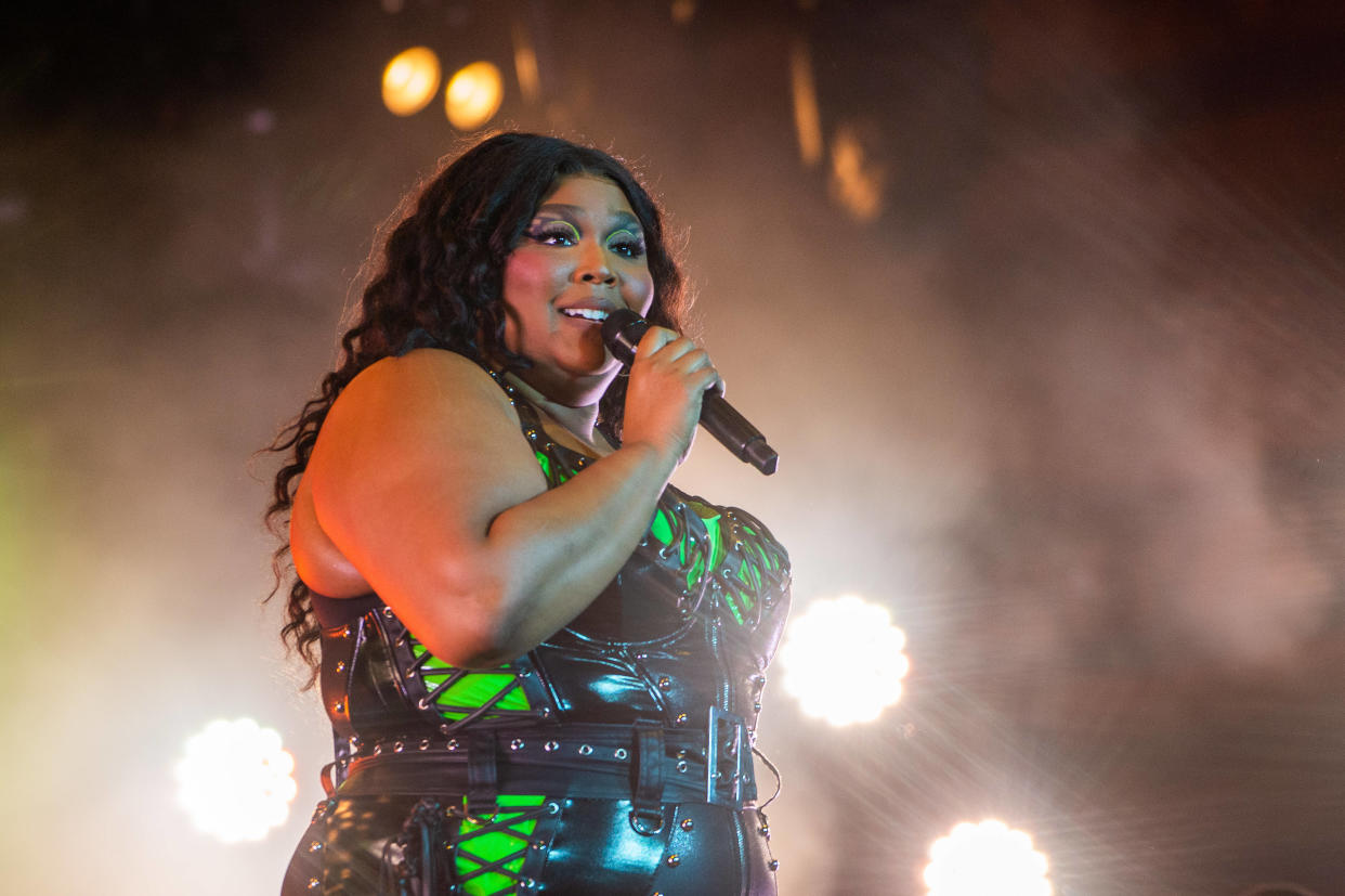 Lizzo, ici au mois de juillet, au Roskilde Festival, au Danemark.