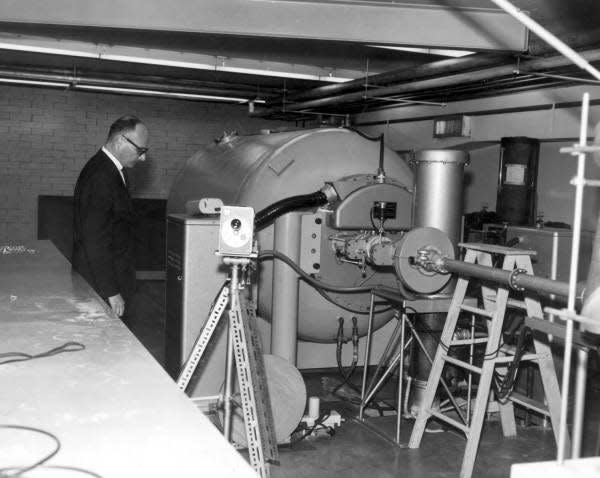 Nuclear reactor on the University of Florida campus. This photo from the State Library and Archives of Florida is from 1962.