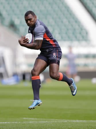 Britain Rugby Union - England Training - Twickenham Stadium - 18/11/16 England's Semesa Rokoduguni during training Action Images via Reuters / Henry Browne