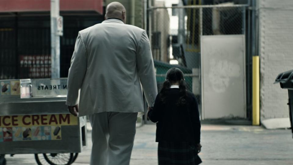 Wilson Fisk with a young Maya in Echo