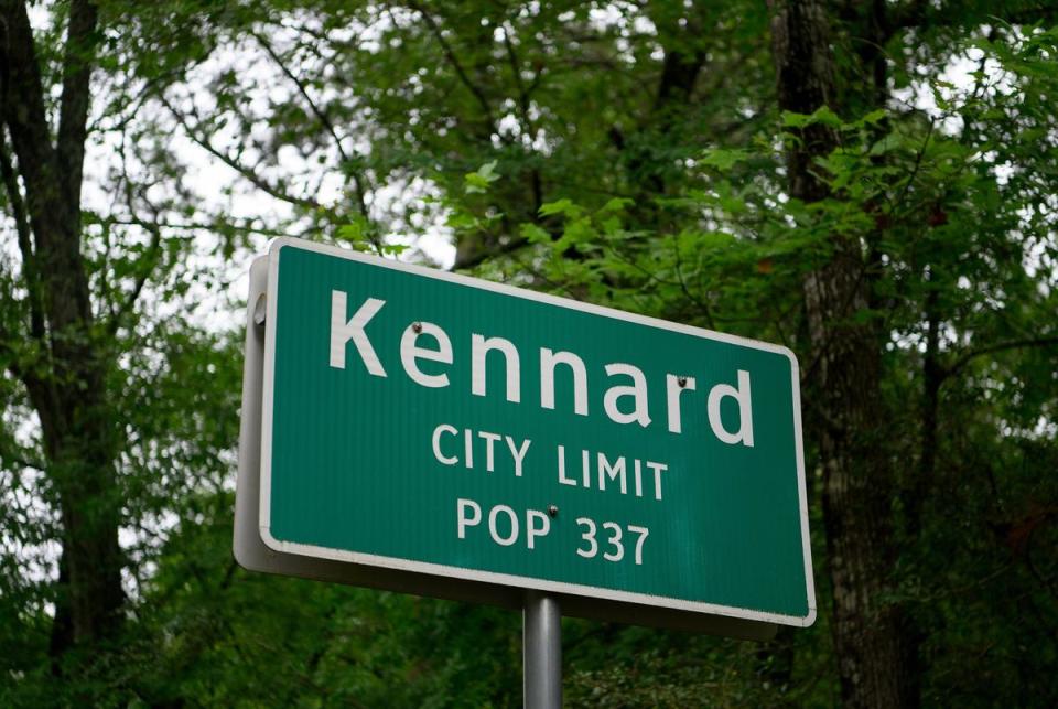 A Kennard city limit sign April 9, 2024.