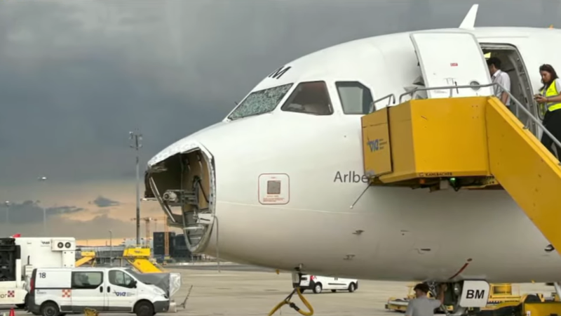 Imaging getting off your flight to a scene like this. - Screenshot: ABC News via YouTube