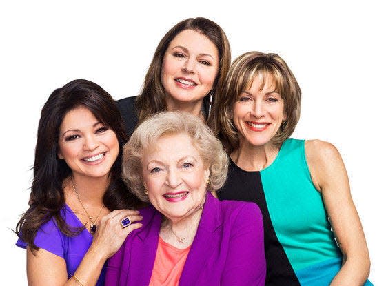 Clockwise from left, Valerie Bertinelli, Jane Leeves, Wendie Malick and Betty White form the comedy-savvy ensemble for the TV Land sitcom "Hot in Cleveland," now on DVD in a complete series box set. TV Land/Paramount (courtesy)