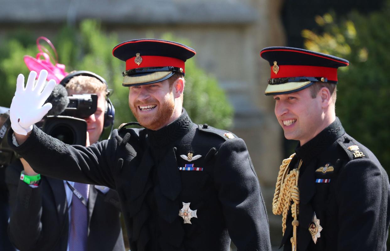 File photo dated 19/05/18 of Prince Harry (left) walking with his best man, the then Duke of Cambridge, as he arrives at St George's Chapel at Windsor Castle for his wedding to Megan Markle. The Duke of Sussex has described how a 