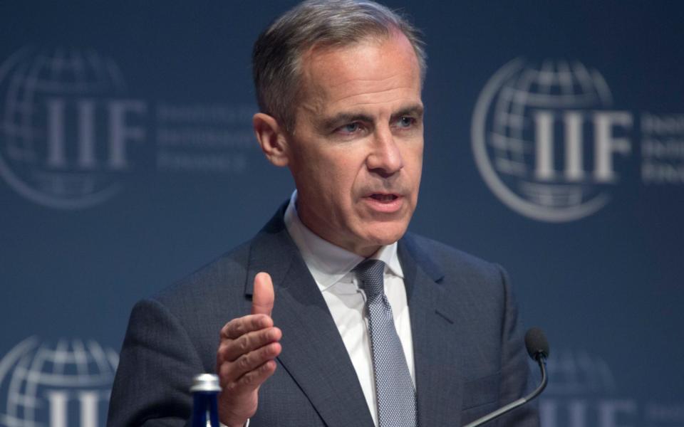 Mark Carney gave a speech at the IMF, warning on the effects of Brexit - EPA