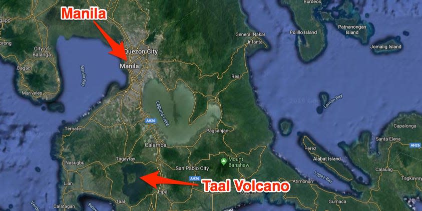 Taal Volcano map