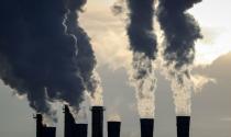 FILE PHOTO: Steam rises from chimneys on a cold day in Moscow