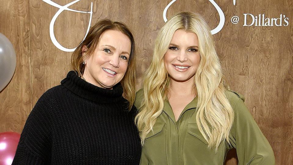 Tina Simpson and Jessica Simpson celebrate Jessica's #1 New York Times best-selling memoir, "Open Book" at Dillard's CoolSprings on February 14, 2020 in Franklin, Tennessee.