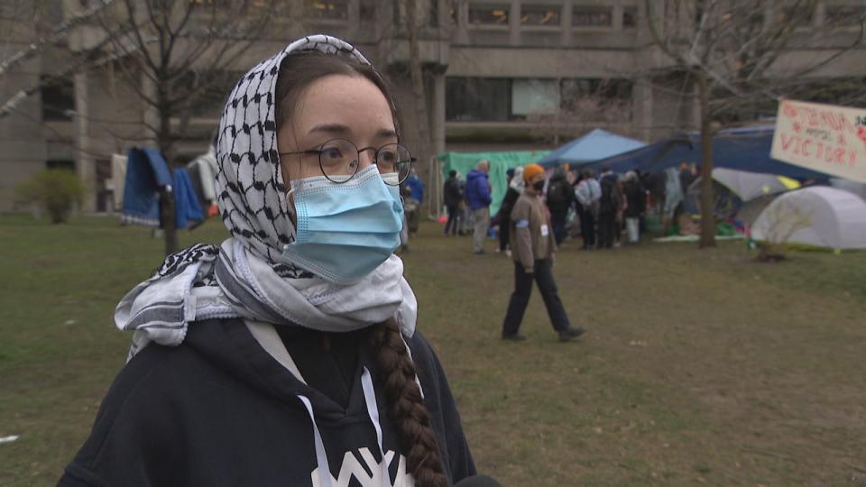 Palestinian McGill student Umniah Tareq said she was shocked to know how much money was invested in companies she said are 'complicit in the genocide' of her people.