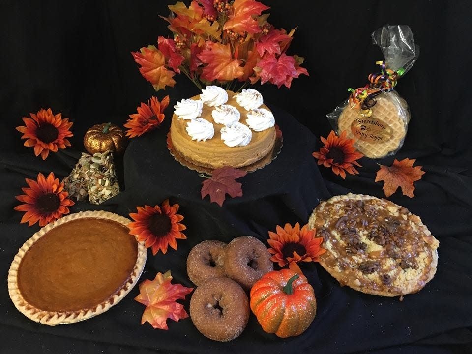 Sweetsboro Pastry Shoppe in Swedesboro offers an array of autumn treats including pies, pumpkin cheesecake, apple cider doughnuts and pizzelle.