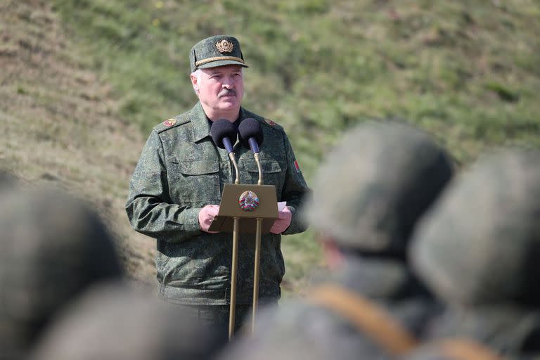 12/09/2021 Alexander Lukashenko presencia unas maniobras militares 