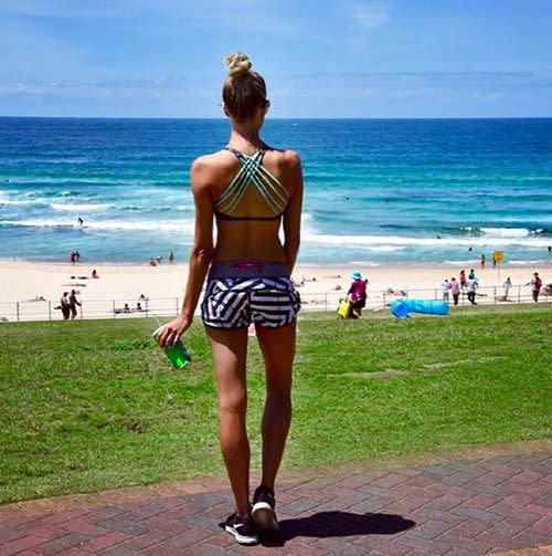 The beauty is often seen enjoying the outdoors at Bondi. Photo: Instagram/Erin Holland