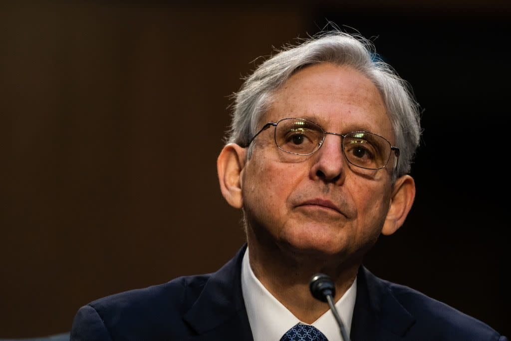 U.S. Attorney General nominee Merrick Garland speaks during his confirmation hearing in the Senate Judiciary Committee on Capitol Hill on February 22, 2021 in Washington, DC.