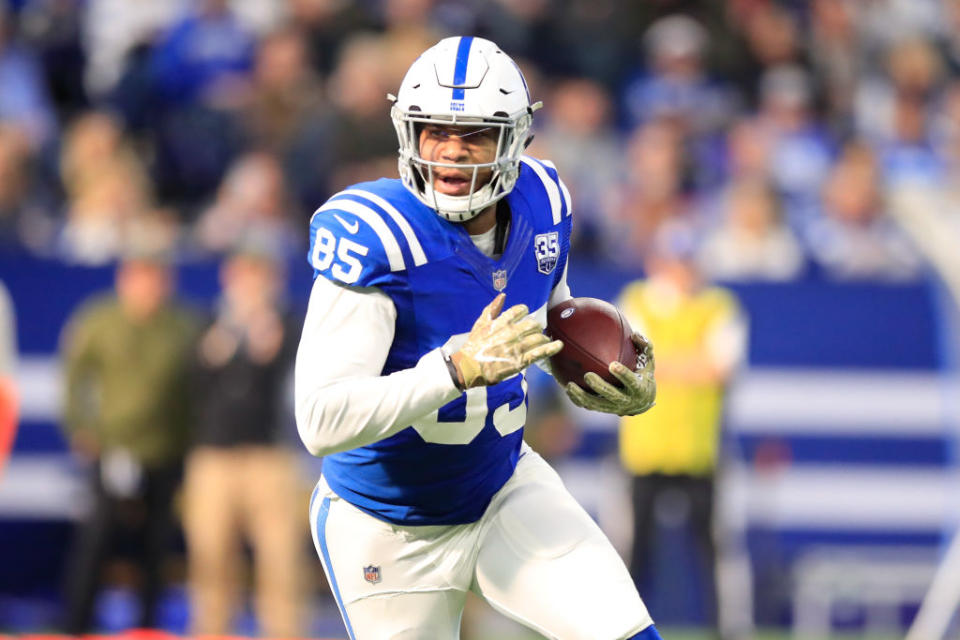 <p>Ebron is another tight end who flashed potential but never truly lived up to it. Who knew that a chance of scenery was apparently all he needed? Ebron put up career-highs in receptions and yardage with the Colts in 2018, as well as obliterating his previous scoring high with 13 touchdowns — good for 189.2 total fantasy points. </p>