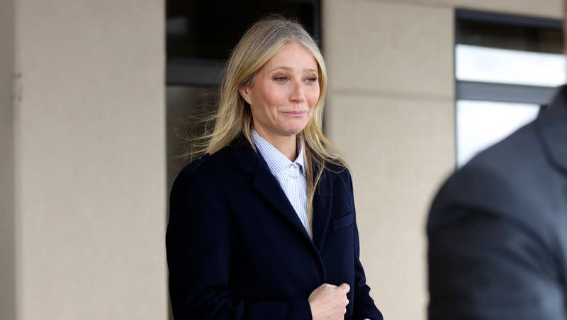 Gwyneth Paltrow leaves the Summit County Courthouse after she was awarded $1 in her countersuit against Terry Sanderson and was found not at fault for a ski collision between them in Park City on Thursday, March 30, 2023.