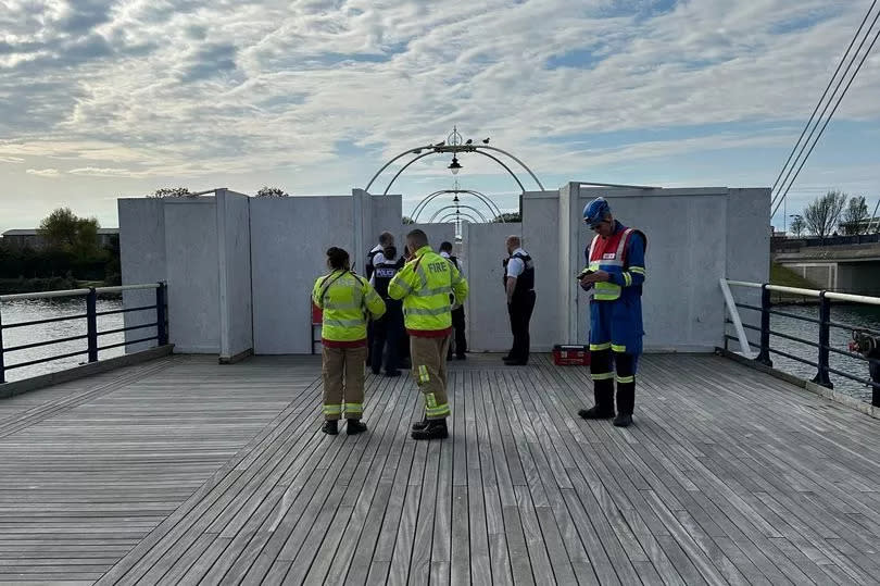 Emergency services on Southport Pier