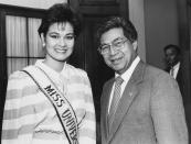 <p>Bui Nakhirunkanok of Thailand was the first to win both the Miss Universe and Best National Costume award in a single pageant. </p>