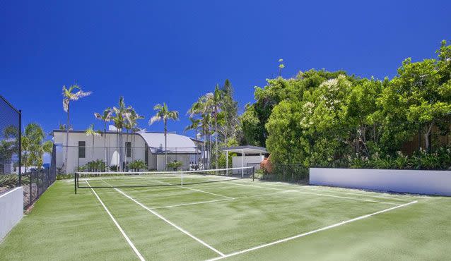 The outdoor tennis court. Source: Tom Offermann Real Estate