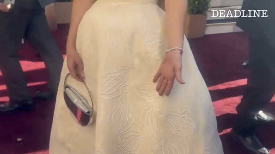 Closeup of Gillian's dress