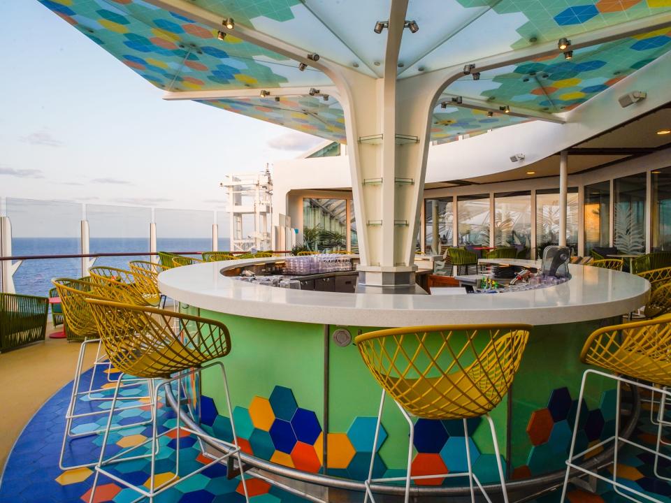 Vue Bar on deck 15 of the world's largest cruise ship