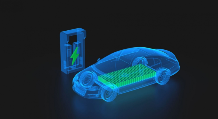 Solid State Battery for EV Electric Vehicle, new research and development batteries with solid electrolyte energy storage for automotive car industry, cathode. 3d illustration. Top Battery Stocks to Buy