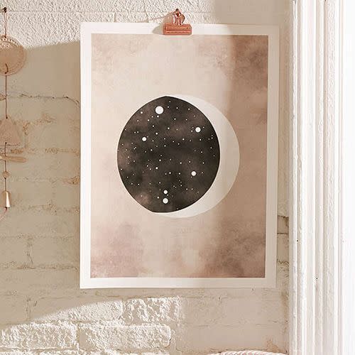 Claire Goodchild Moon & Stars Libra Art Print