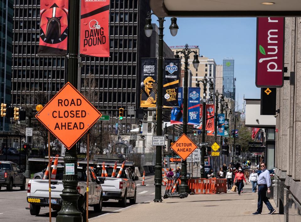 Anyone expecting to park downtown for the NFL draft is advised to plan ahead.