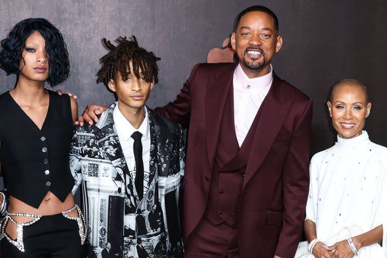 Willow, Jaden, Will y Jada Pinkett Smith en un evento en Los Ángeles en  2022