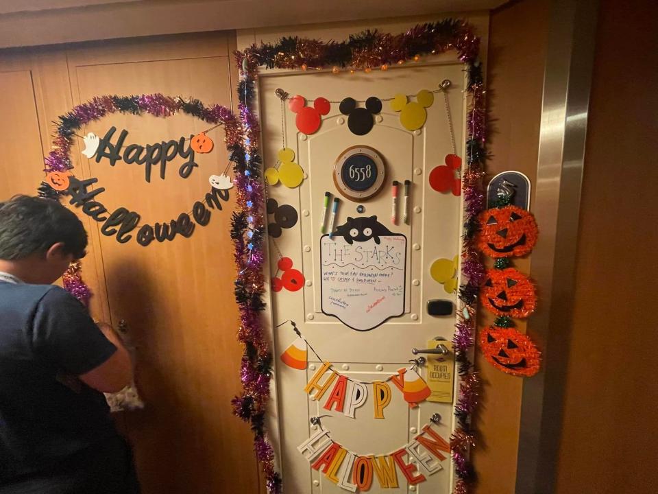 Disney Halloween on the High Seas Cruise - a decorated door