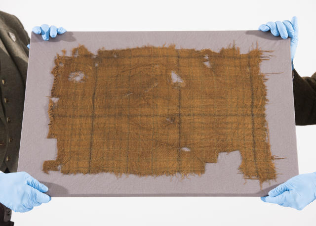 The Glen Affric tartan is the oldest known piece of true tartan discovered in Scotland (Alan Richardson/V&A Dundee/PA)